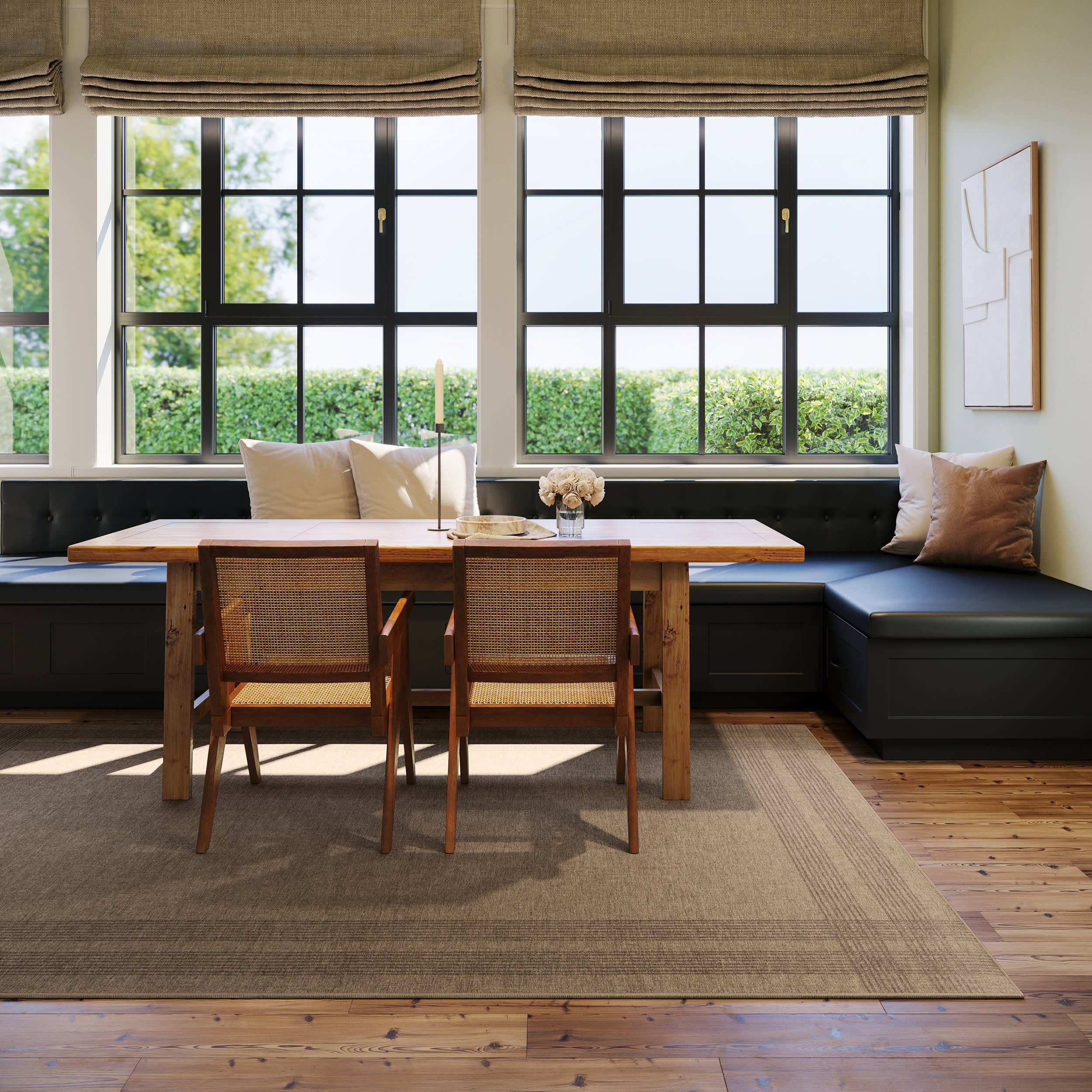 Bedford Plaid Washable Rug by Nate Berkus | Tan - Image 3