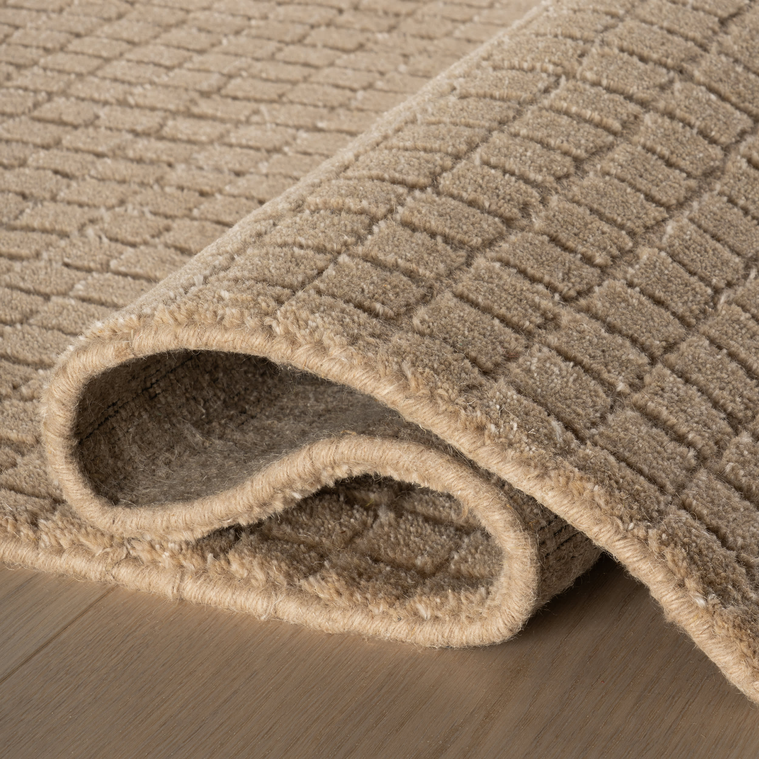 Cinnara Moroccan Striped Rug | Beige - Image 6