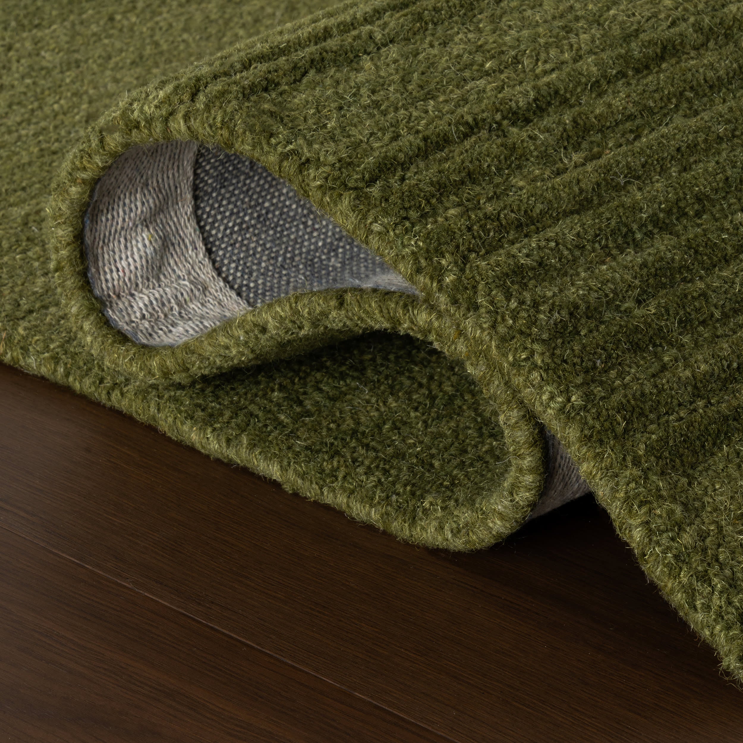 Cotina Modern Bordered Handmade Wool Rug | Green - Image 7