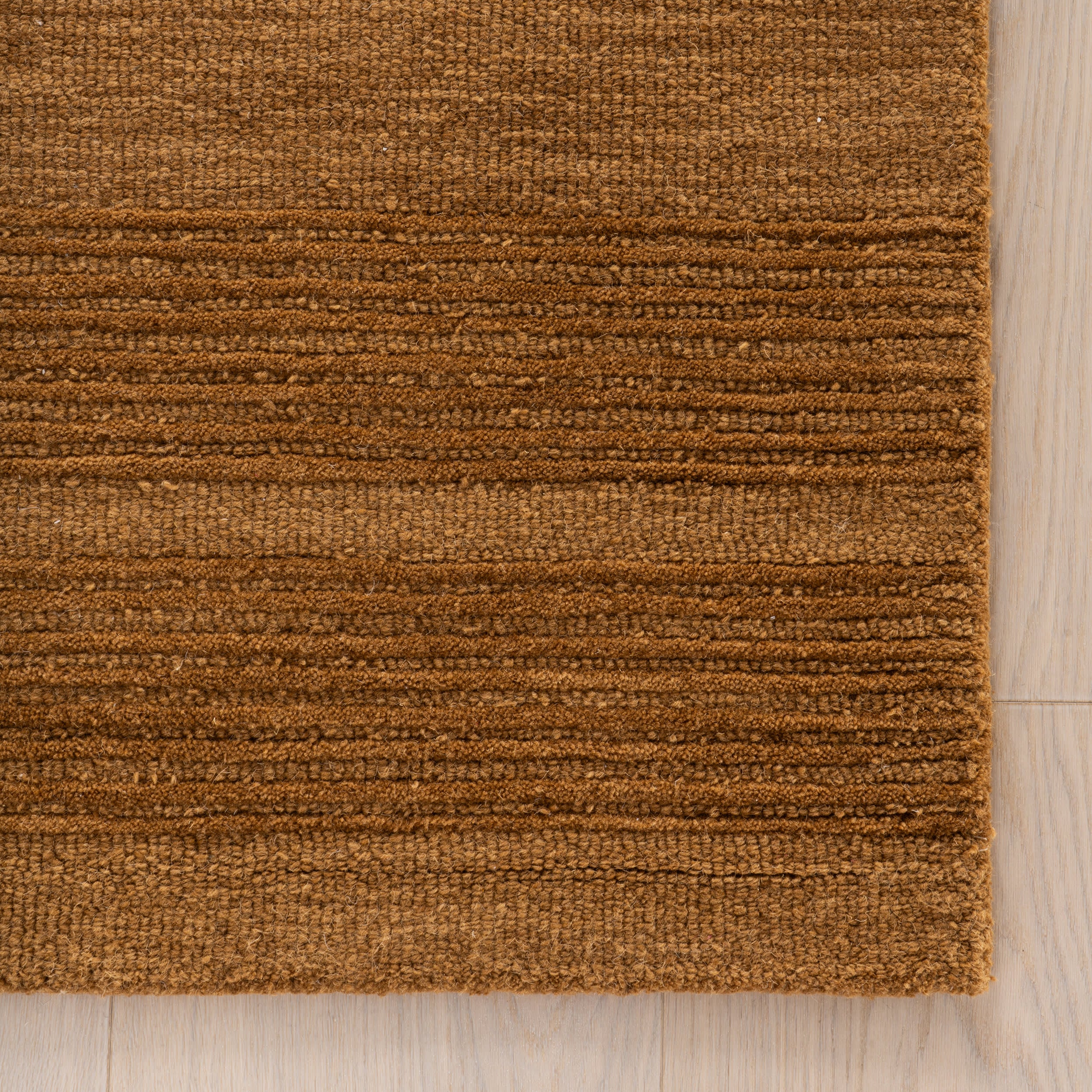 Cotina Modern Bordered Handmade Wool Rug | Amber - Image 5