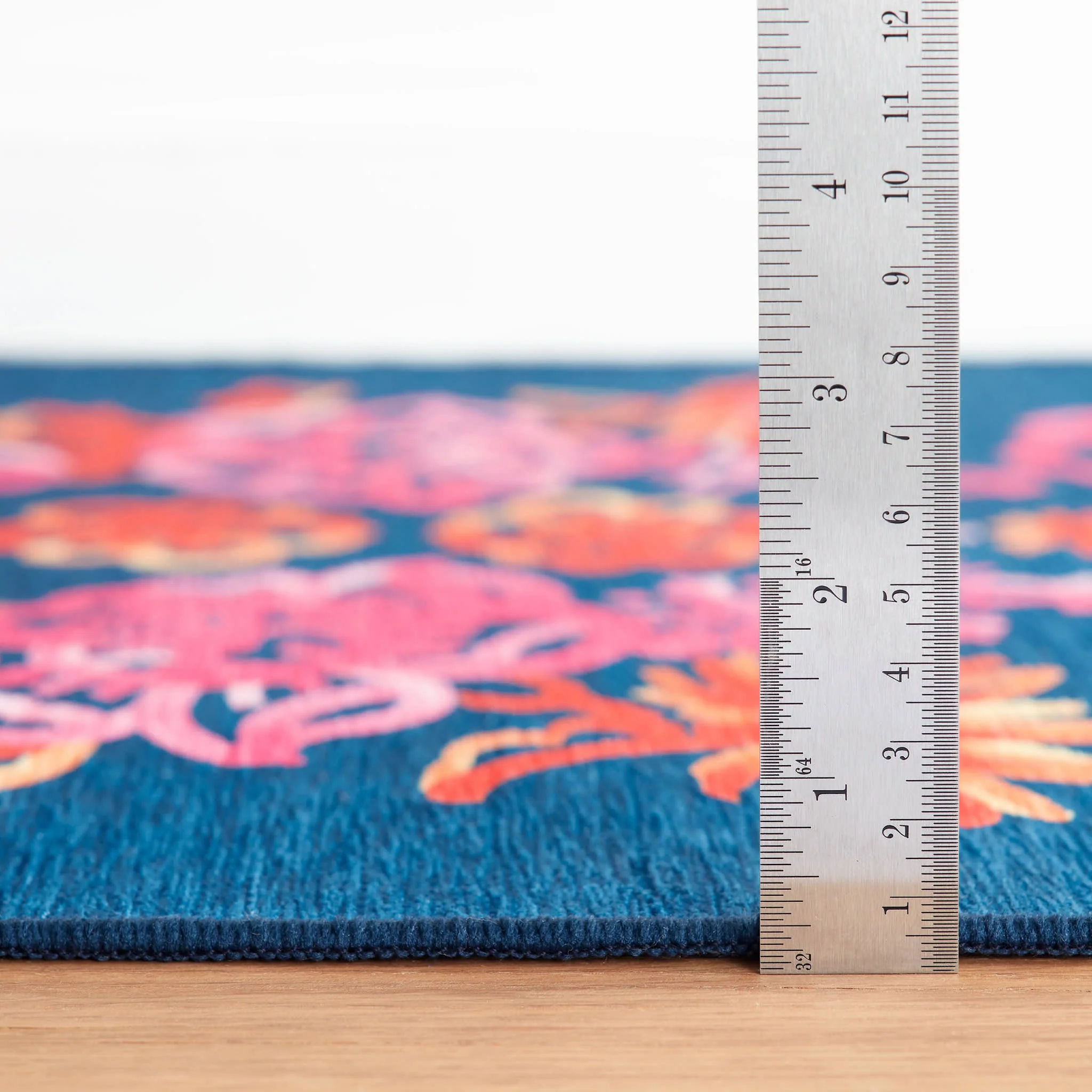 Graphic Gerbera Machine Washable Rug | Fuchsia - Image 4