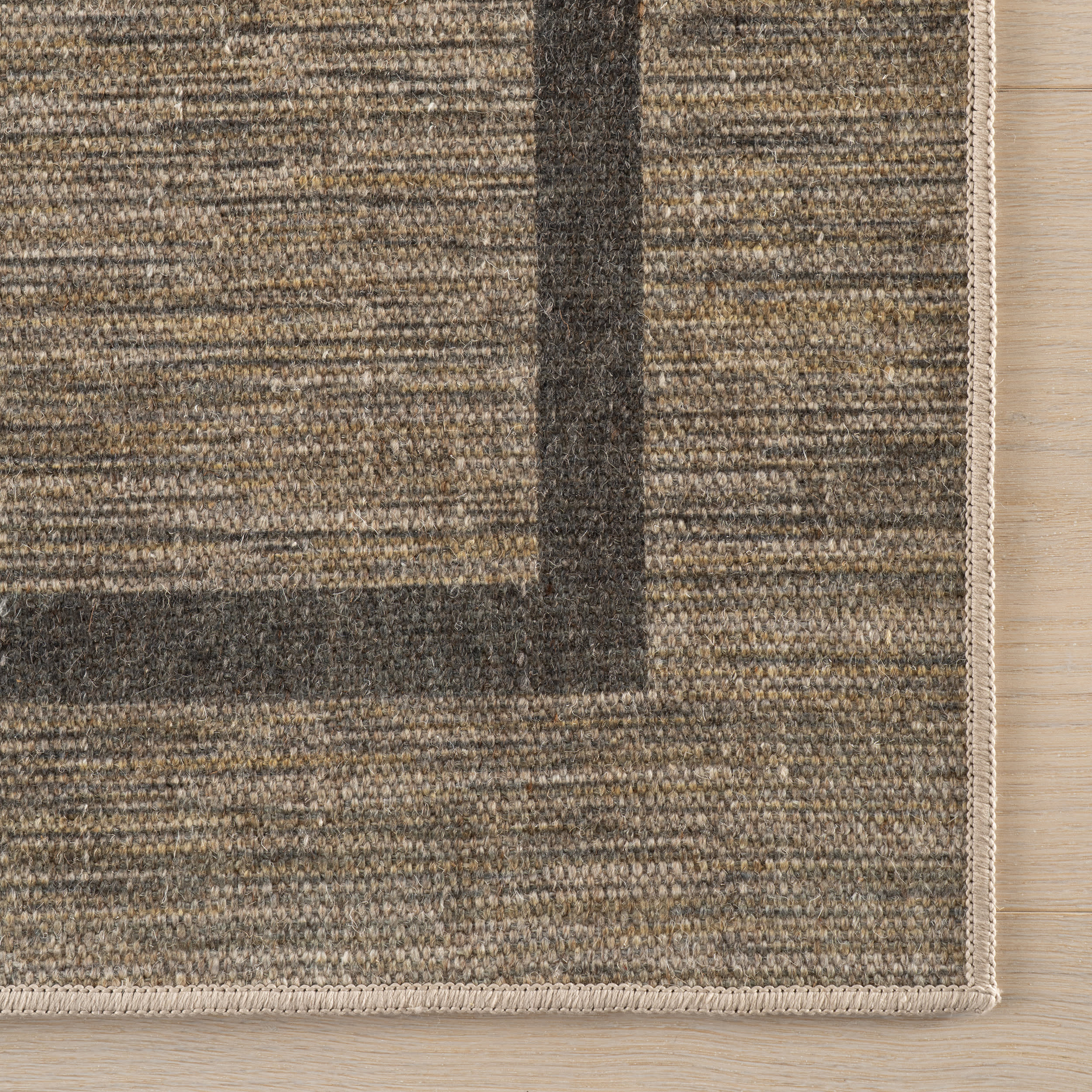 Hanover Bordered Washable Rug by Nate Berkus | Brown - Image 5