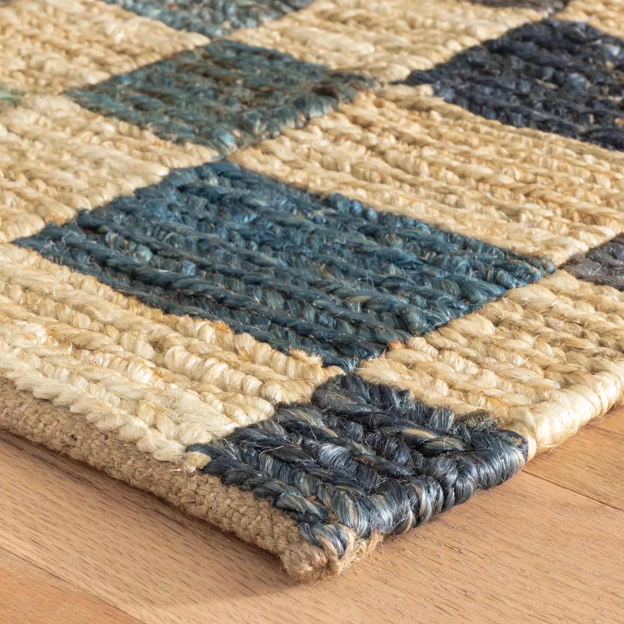 Kirby Handwoven Jute Rug | Blue - Image 5