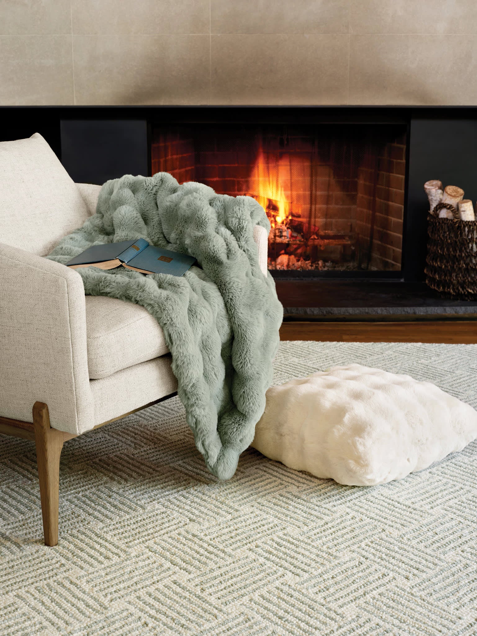 Layers Hand Hooked Wool Rug | Desert Sage - Image 3