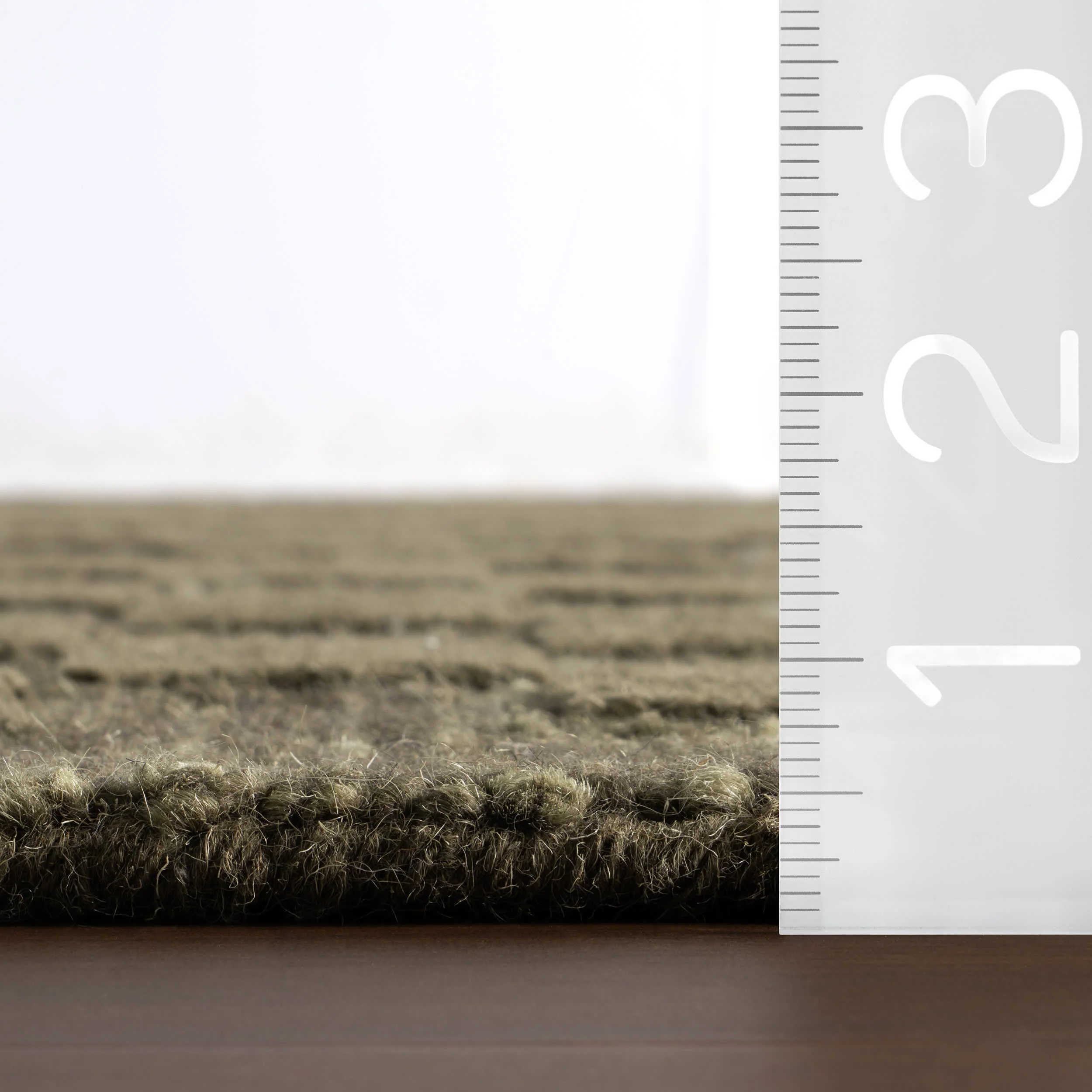 Linthea Modern Checkered Handmade Wool Rug | Green - Image 5