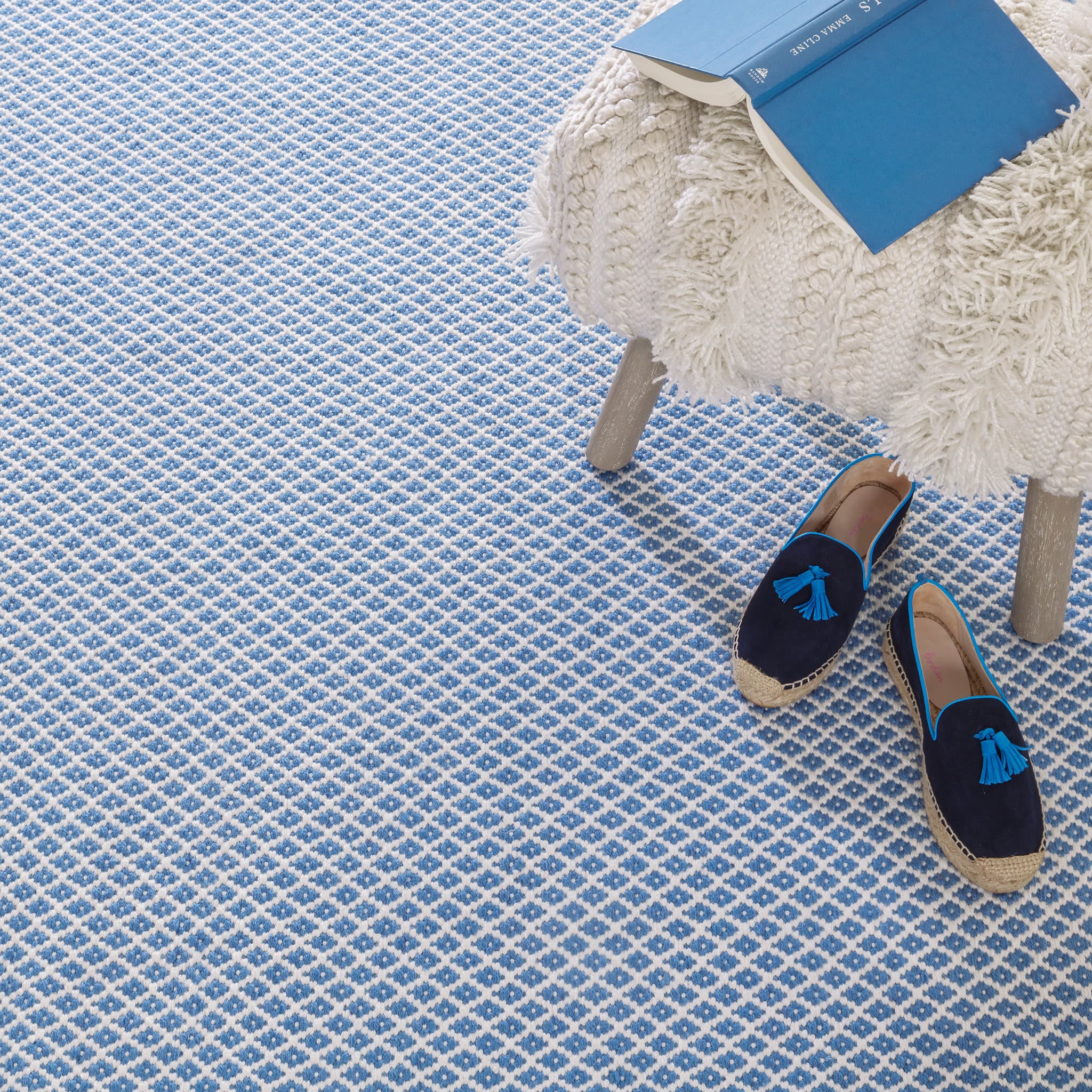 Mainsail Handwoven Indoor/Outdoor Rug | French Blue - Image 3