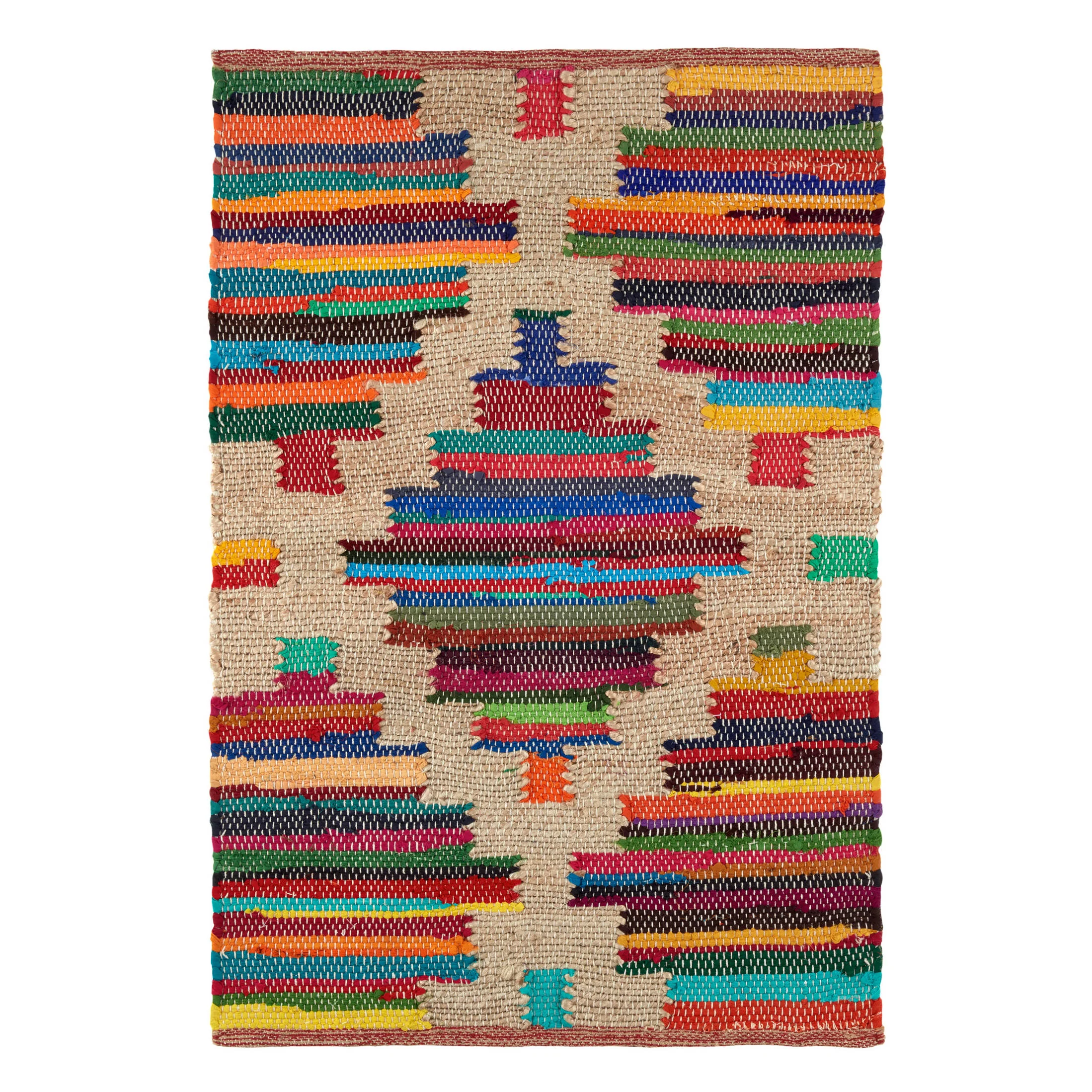 Mod Chindi Handwoven Jute Rug | Multi - Image 3