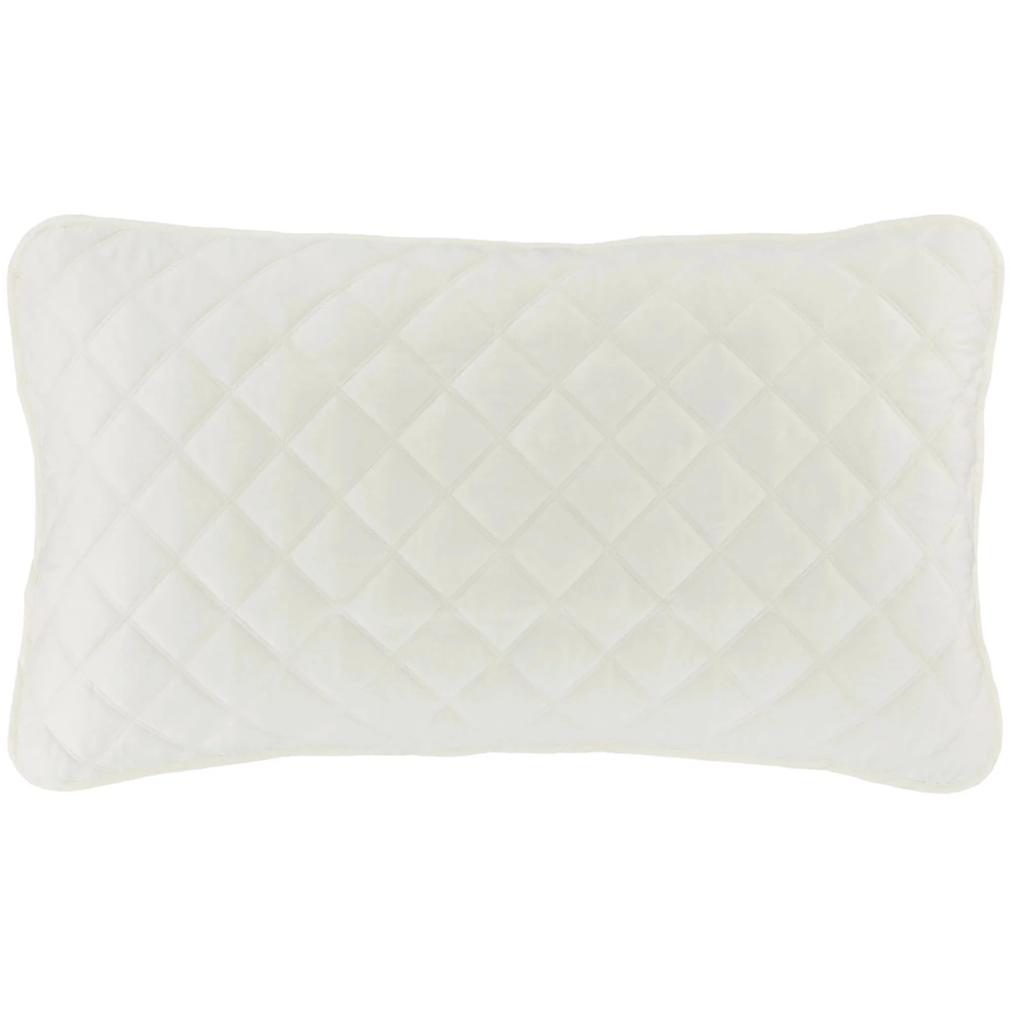 Quilted Silken Solid Sham | Ivory - Image 5