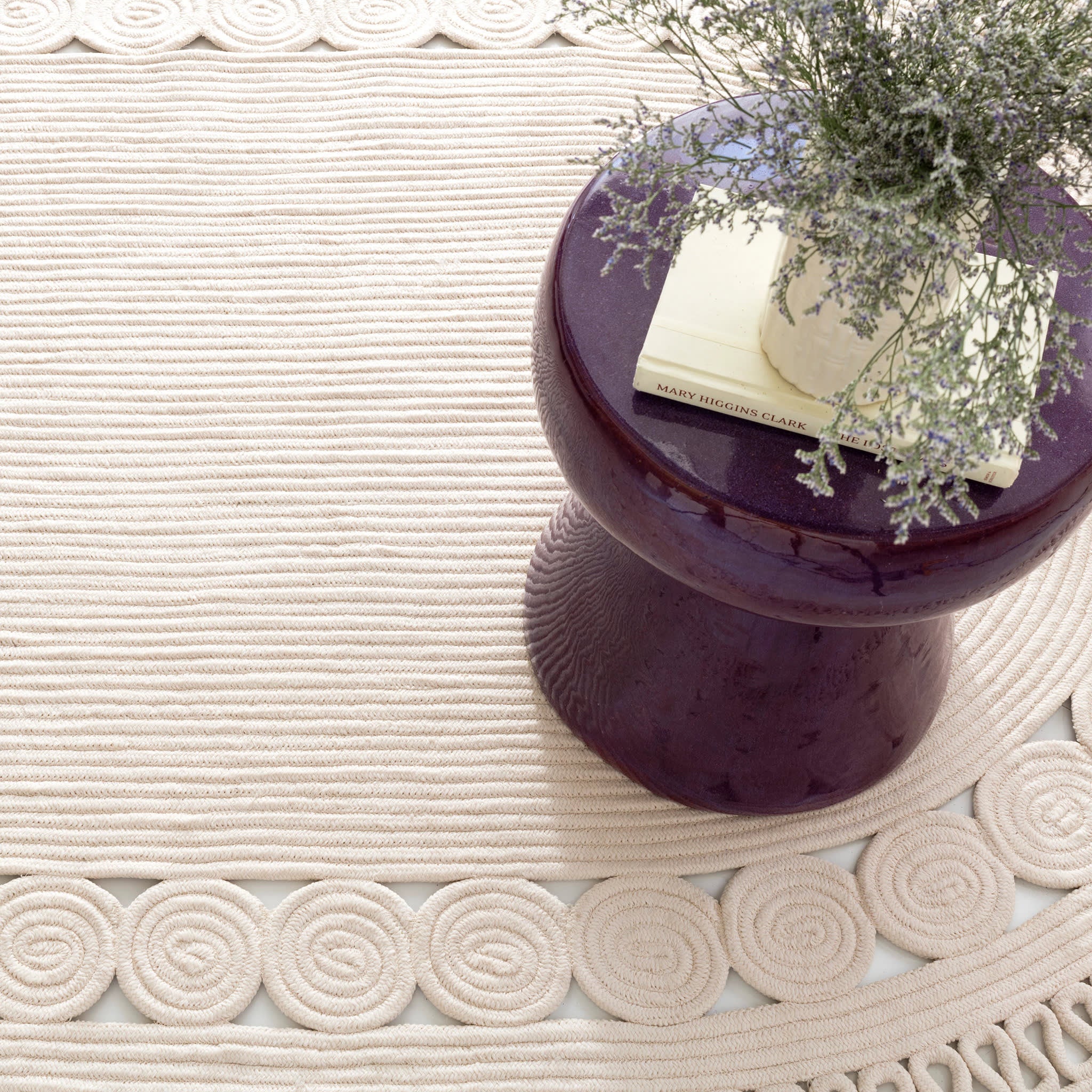 Reef Handwoven Indoor/Outdoor Oval Rug | Ivory - Image 3