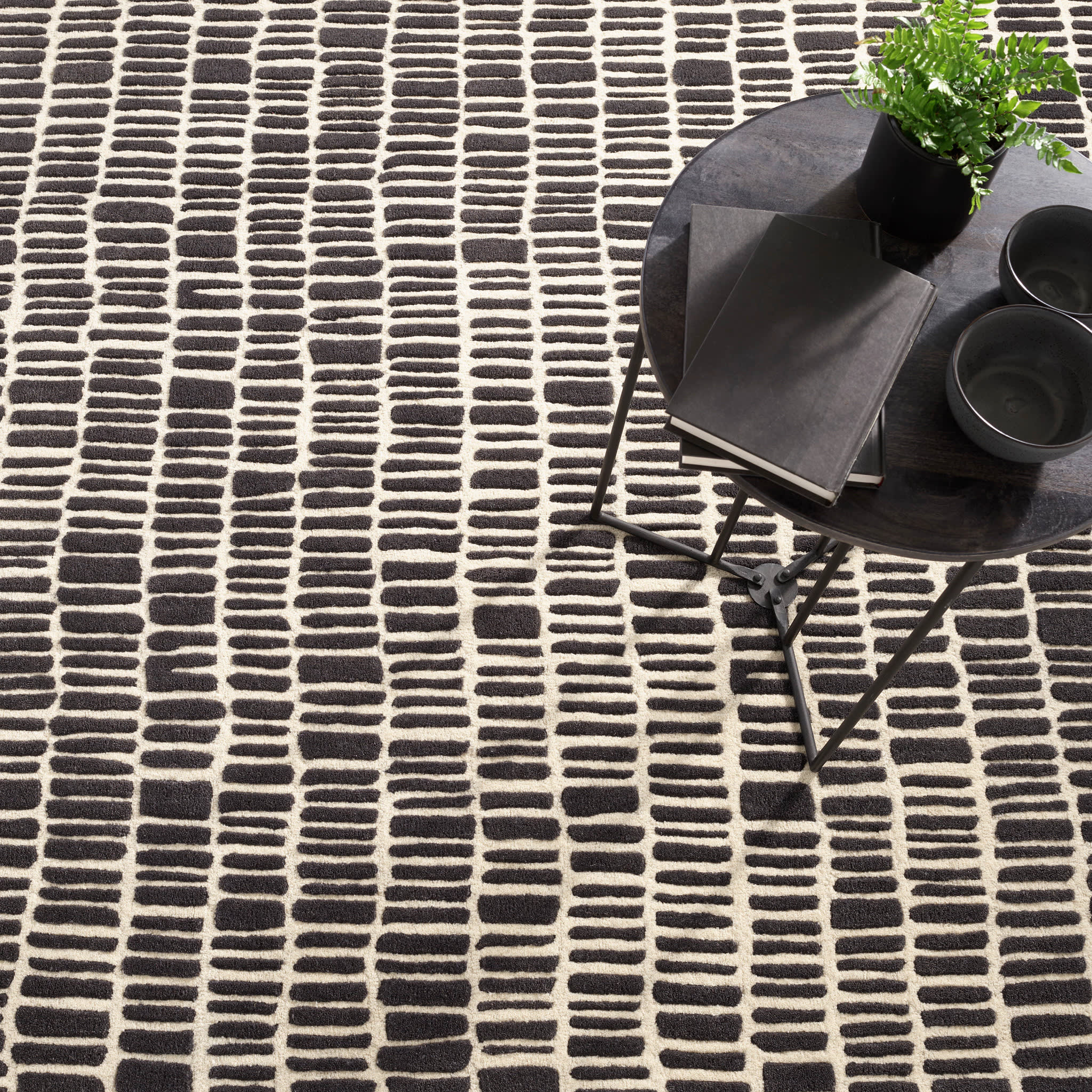 Roark Hand Tufted Wool Rug | Charcoal - Image 3