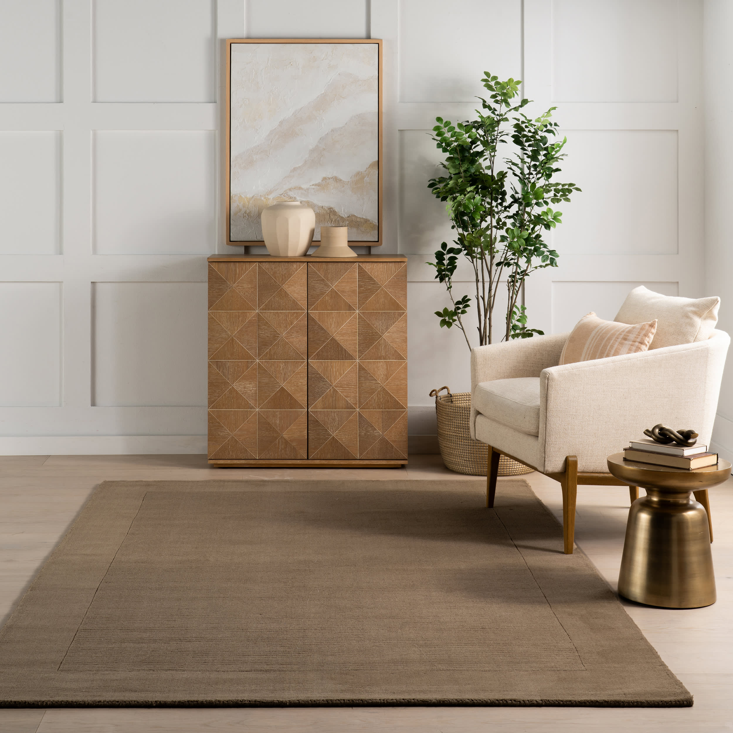 Sanami Striped Bohemian Rug | Fawn - Image 6