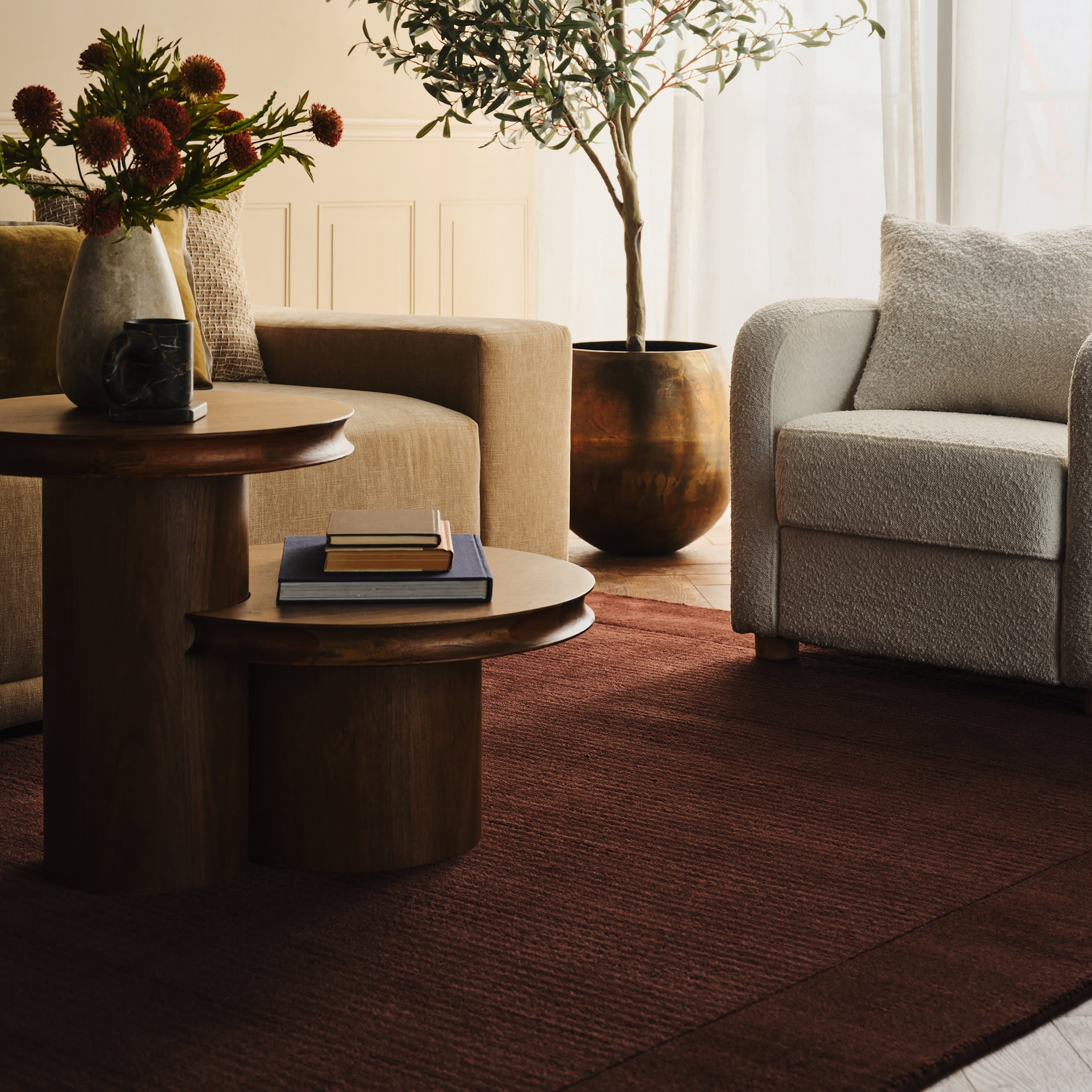Sanami Striped Bohemian Rug | Truffle Brown - Image 3