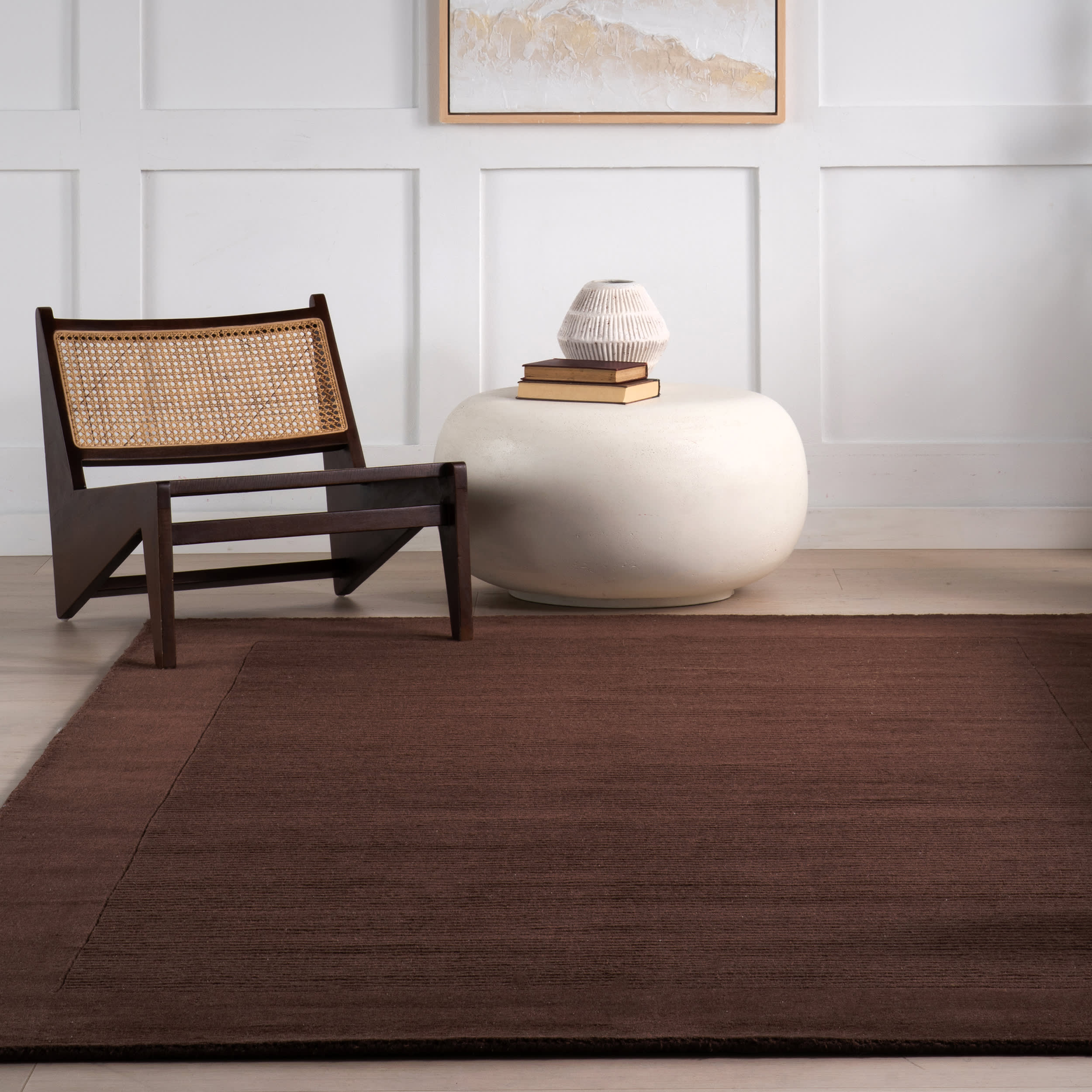 Sanami Striped Bohemian Rug | Truffle Brown - Image 7