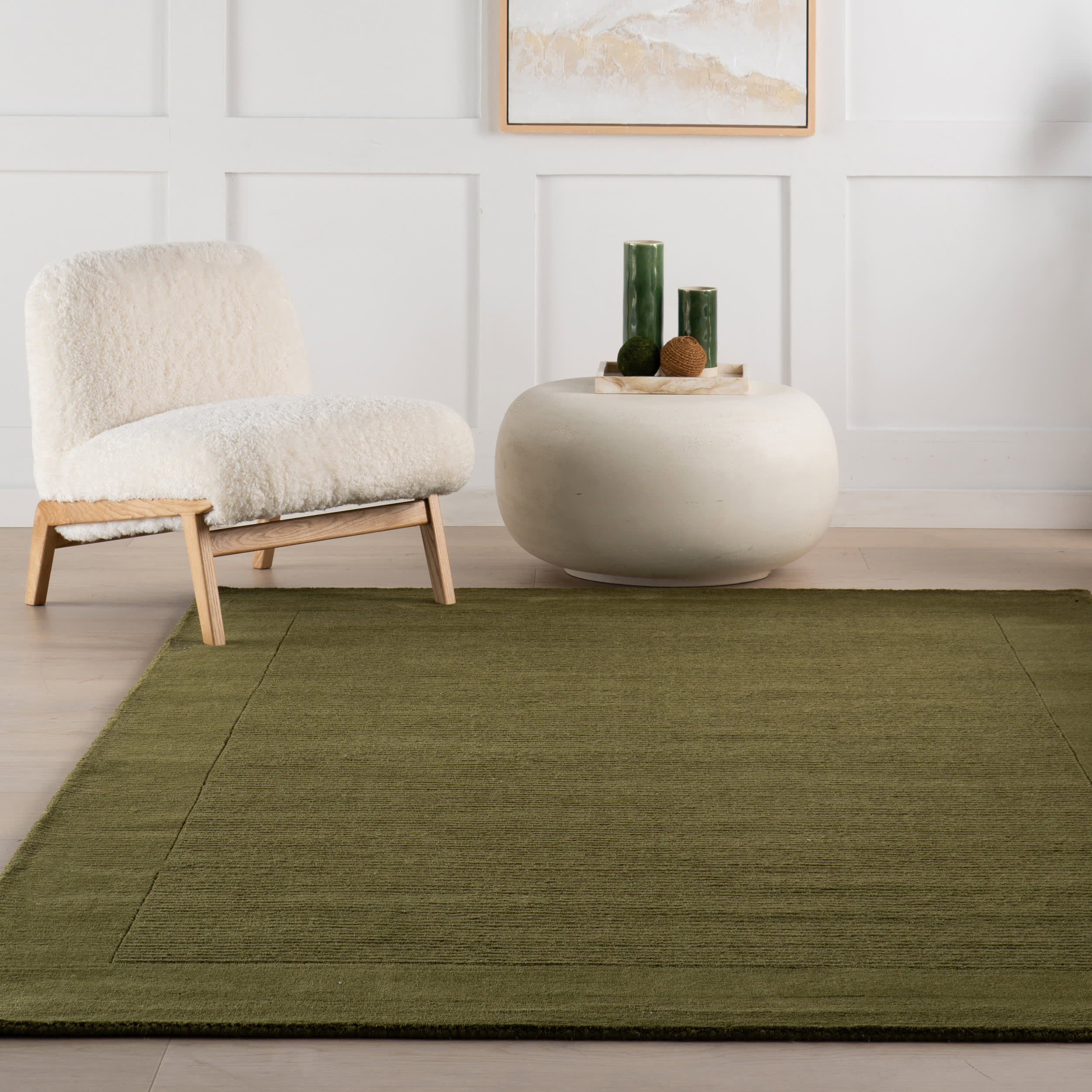 Sanami Striped Bohemian Rug | Verdant Green - Image 6