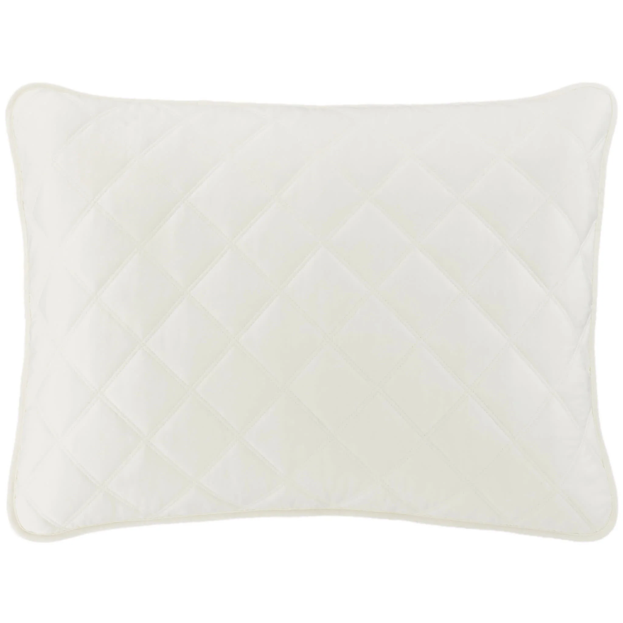 Quilted Silken Solid Sham | Ivory - Image 4