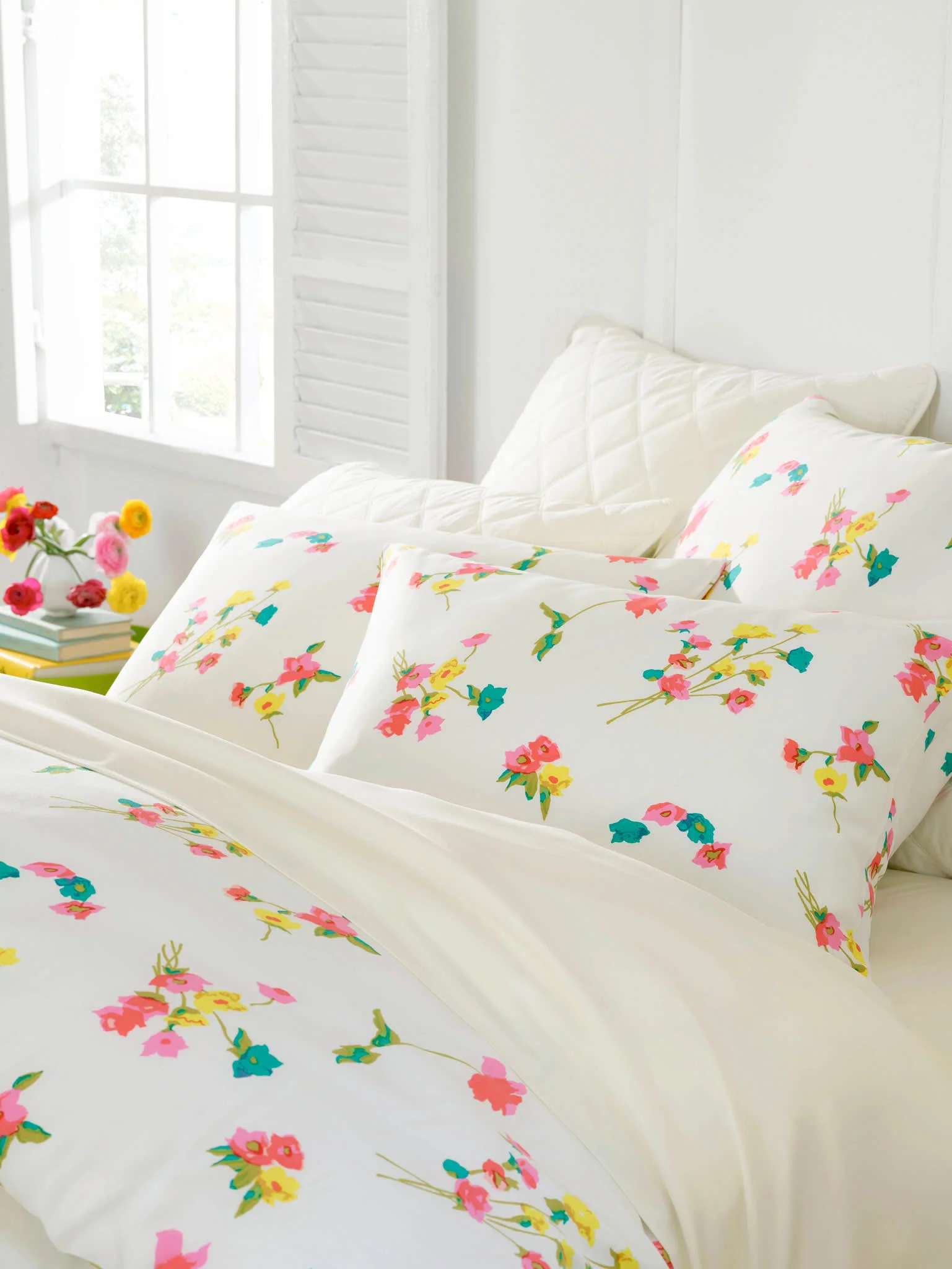 Quilted Silken Solid Sham | Ivory - Image 3