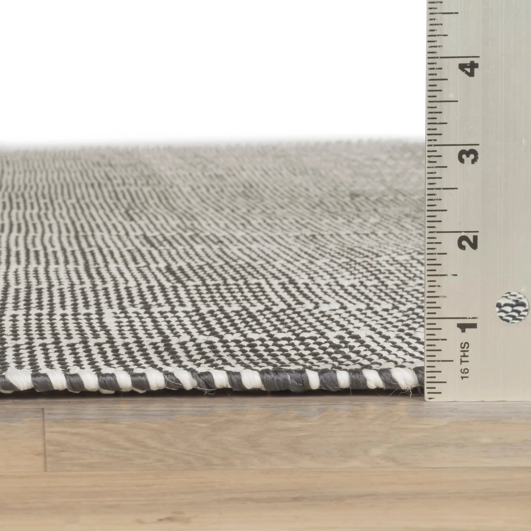 Squares Handwoven Indoor/Outdoor Rug | Navy - Image 4