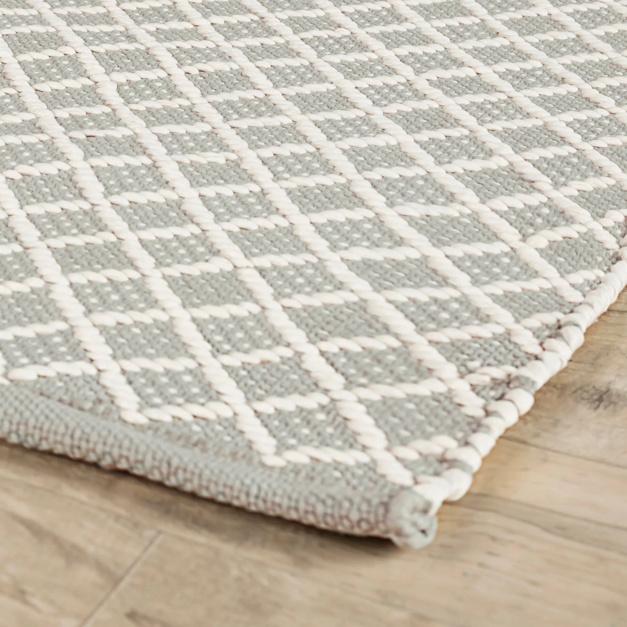 Trellis Handwoven Indoor/Outdoor Rug | Blue - Image 5