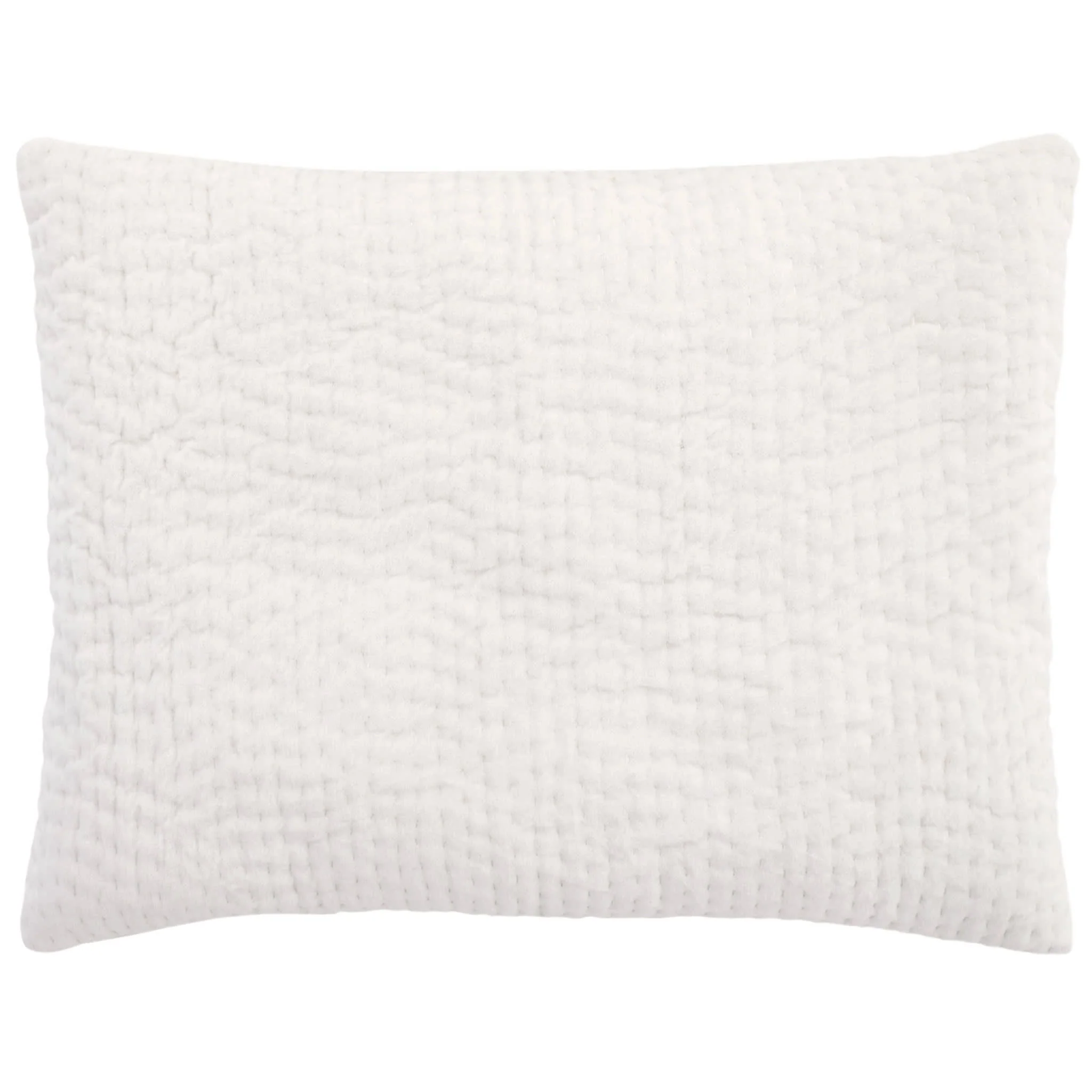 Viola Velvet Quilted Sham | Dove White - Image 3