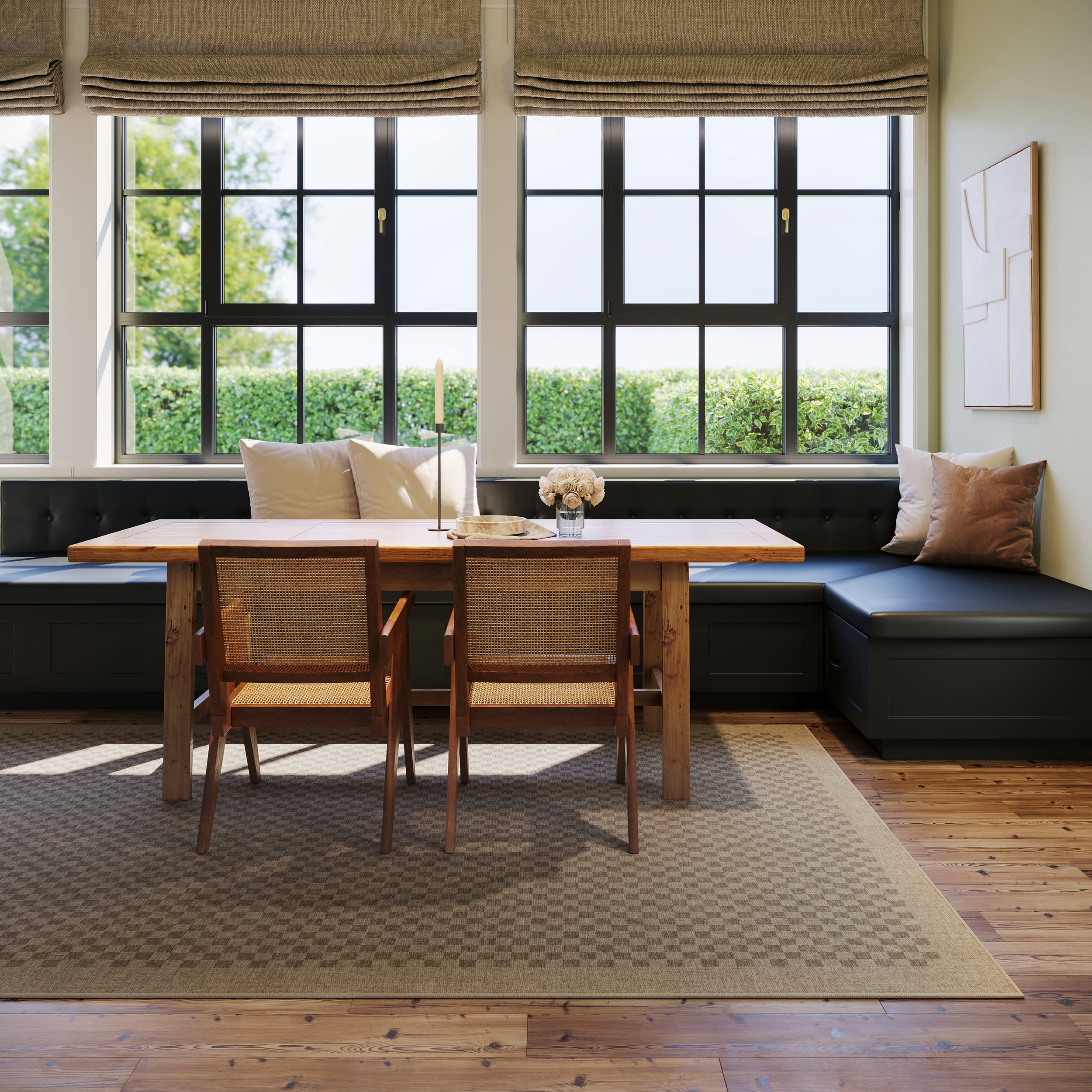 Watts Checkered Washable Rug by Nate Berkus | Brown - Image 3