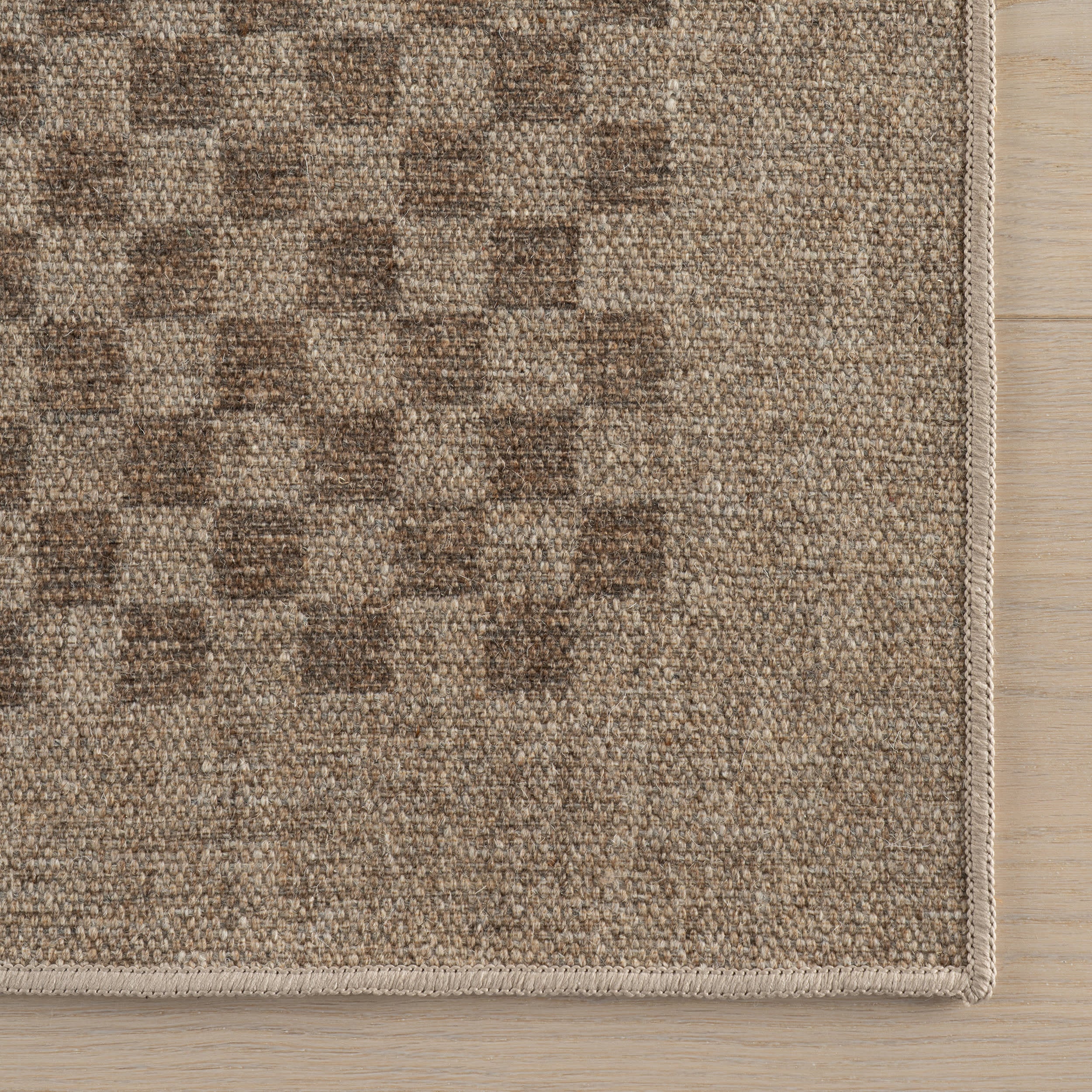 Watts Checkered Washable Rug by Nate Berkus | Brown - Image 5